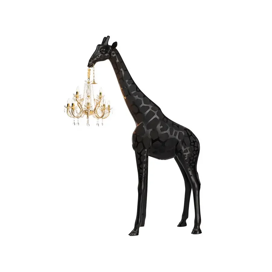 

New Design Interior Home Hotel Decorative Lighting Crystal Chandelier Resin Animal Modern Giraffe Floor Lamp