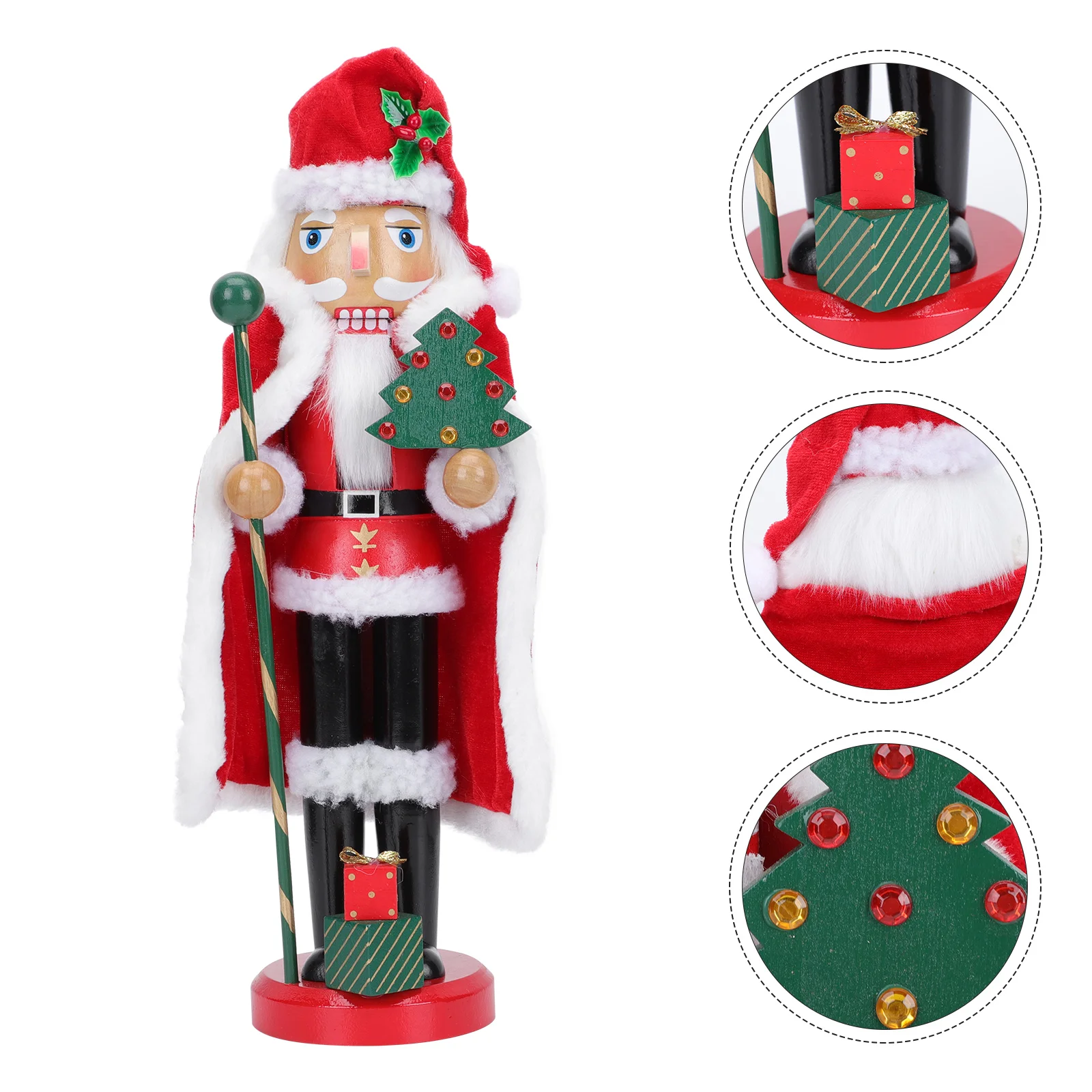 

Nutcracker nament Wooden Christmas Decor Desktop Puppet Xmas Walnut Figure Pendants Office Adornment Gifts