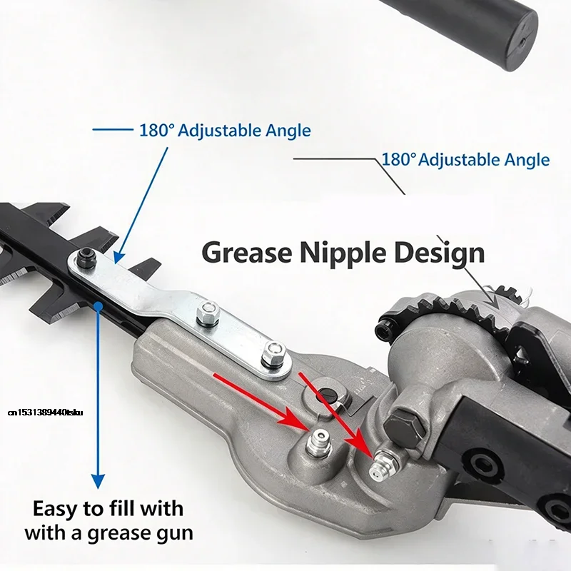 Professional Hedge Trimmer Head, 26mm/28mm Shaft, 7/9 Spline, Long Pole Attachment, Garden Mower Spare Parts for Grass Trimmer