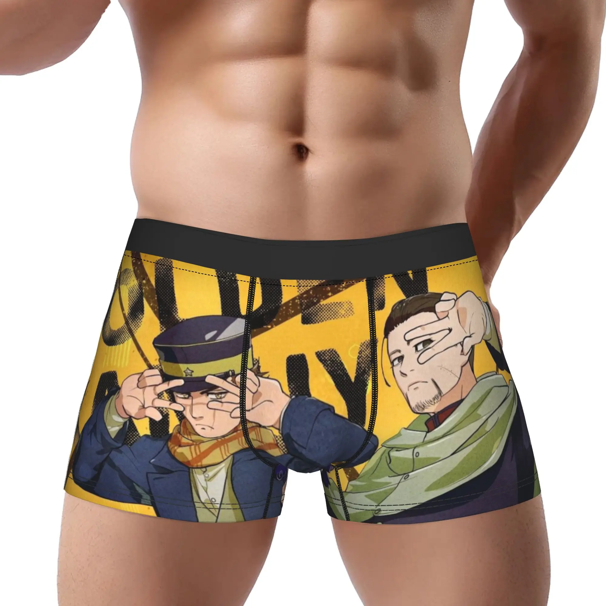 Golden Kamuy Underpants Homme Panties Men's Underwear Golden Kamuy Comfortable Shorts Boxer Briefs