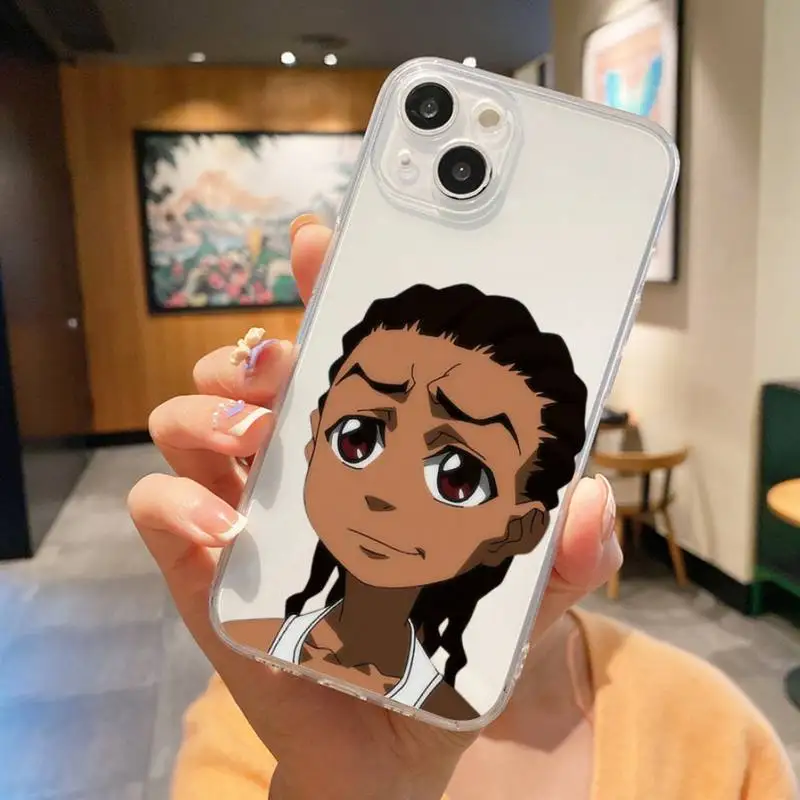 Huey Freeman Boondocks Phone Case For Iphone 7 8 Plus X Xr Xs 11 12 13 Se2020 Mini Mobile Iphones 14 Pro Max Case