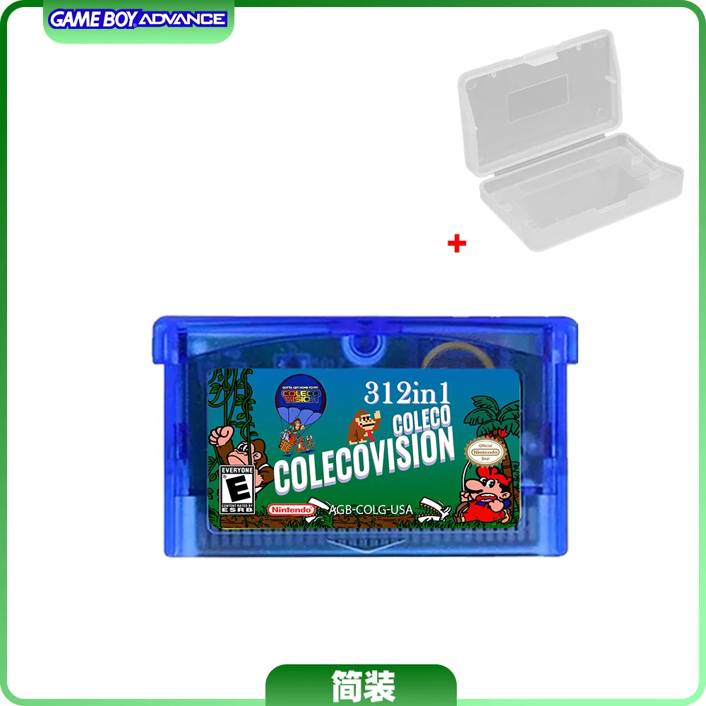 GBA Gam Coleco Vision Game 312in1 Комбинированная карточная коробка для мгновенного архива на английском языке