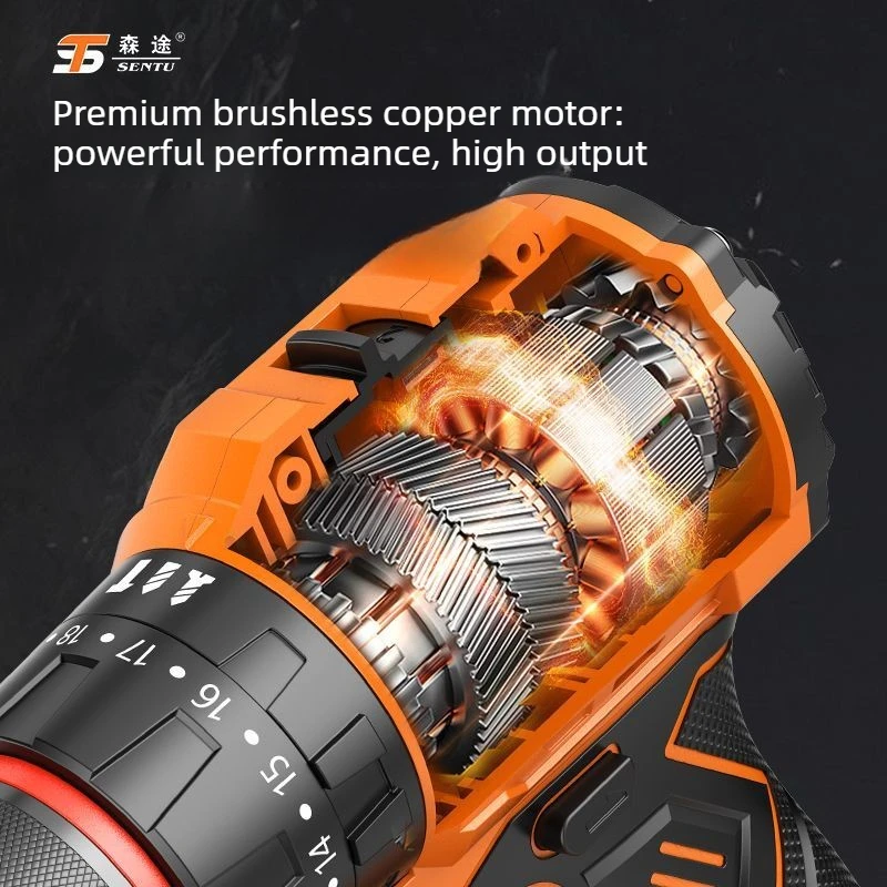 Brushless Electric Drill 16.8V Cordless Drill Electric Screwdriver Mini Wireless Power Driver DC Lithium-Ion Battery