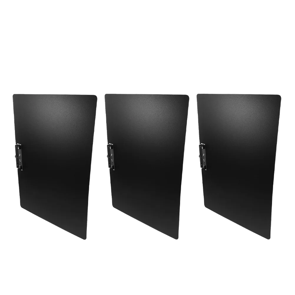 

3 Pcs Horizontal Painting Plywood Office File Folder Clip Writing Support Board Document Reusable Clipboard PP Metal A3 Size