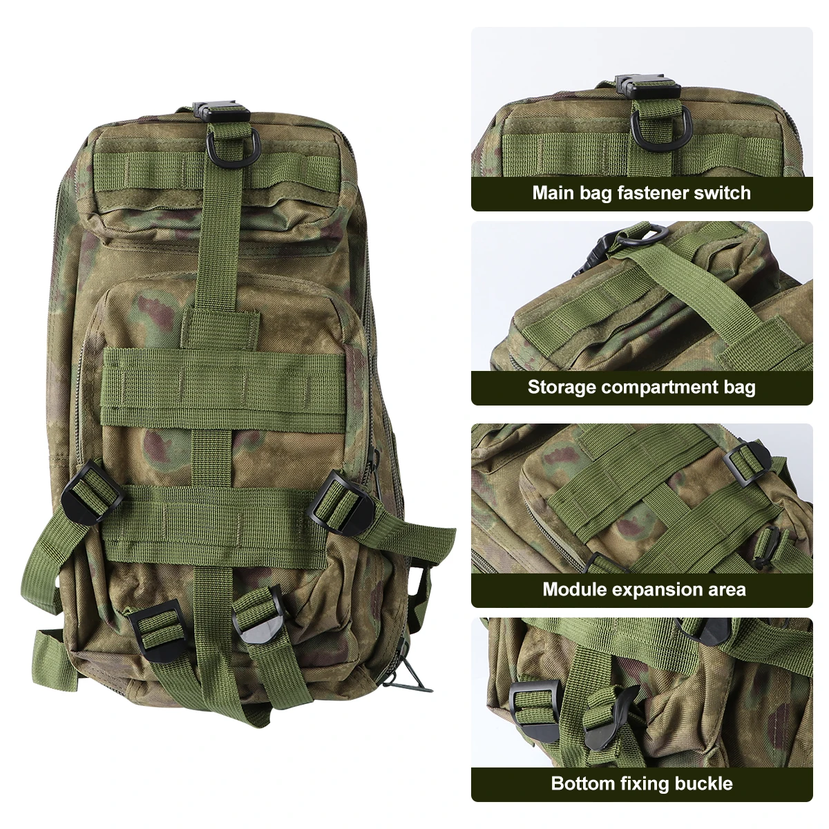 

Camouflage Backpack Backpacks Battle Hunting for Men Camping Mountaineering Outdoorbackpack Travel Rucksack
