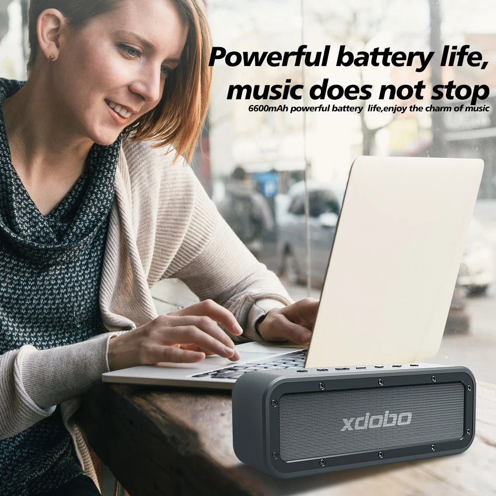 XDOBO Wake1983 Portable Bluetooth Compatible Speaker 50W Stereo Surround Sound TWS Wireless Waterproof Subwoofer Support TF AUX