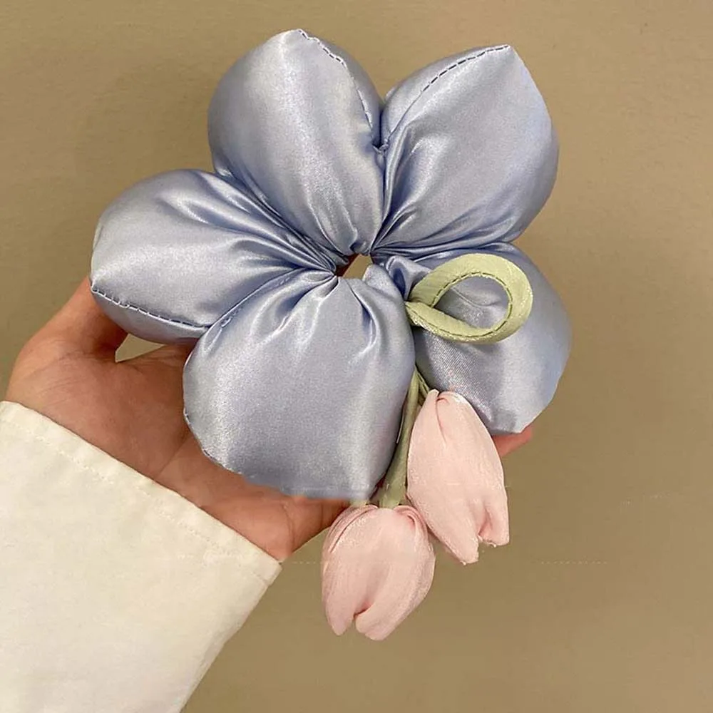 

Sweet Tulip Big Hair Rope Elastic Oversize Large Hair Scrunchies Cloth Korean Style Exaggerated Hair Ring Ponytail Holder