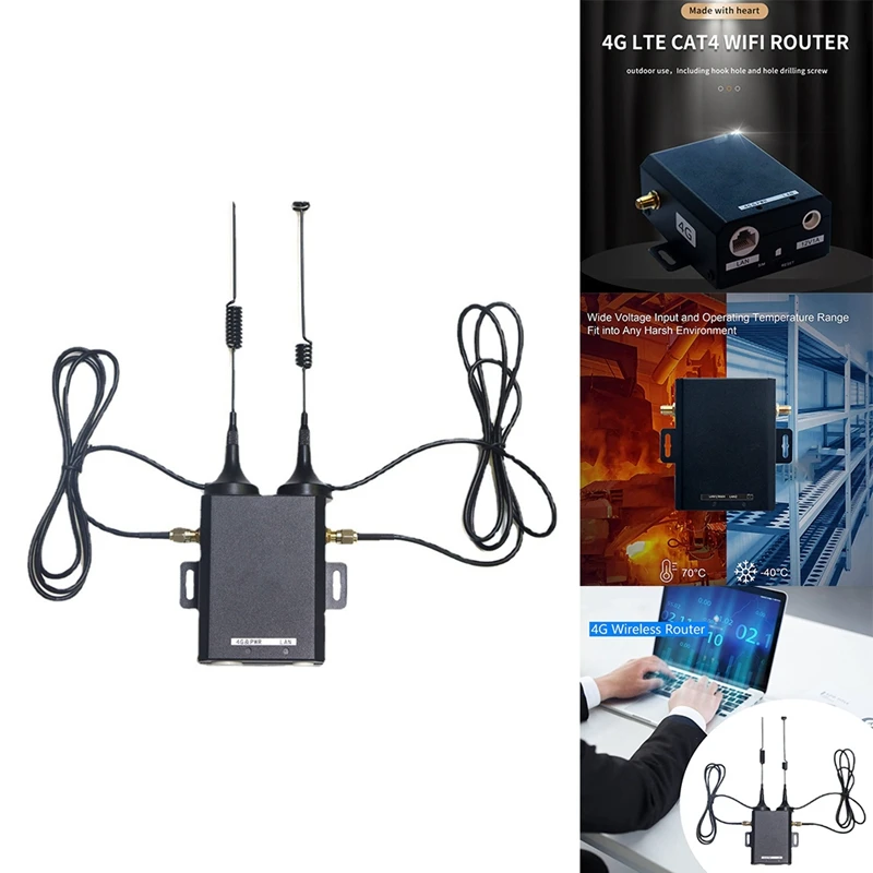 

H927 Industrial Grade 4G Router 150Mbps 4G LTE CAT4 SIM Card Router With External Antenna Support Wifi Users