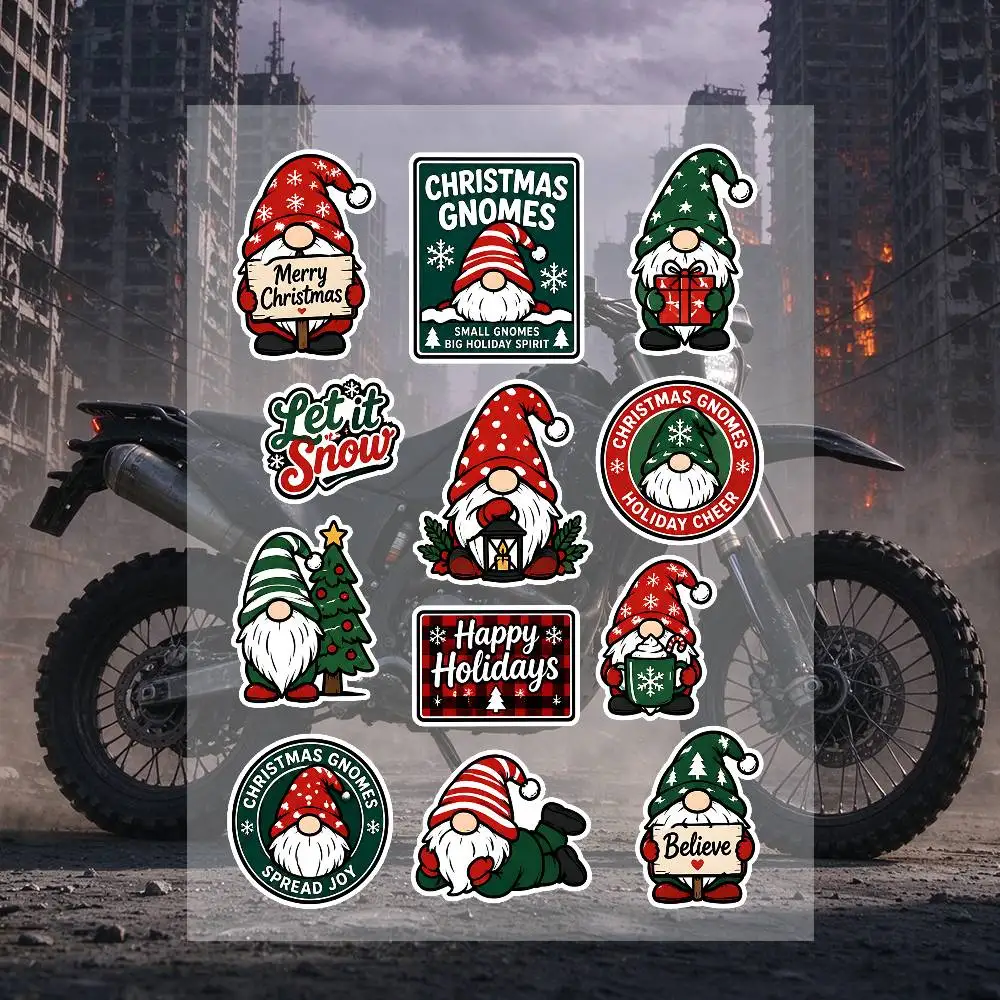 Christmas Gnomes Stickers Moto Sticker Auto Body Bumper Windows Motorcycle Laptop Walls Vinyl Decal Car Tuning Accessories