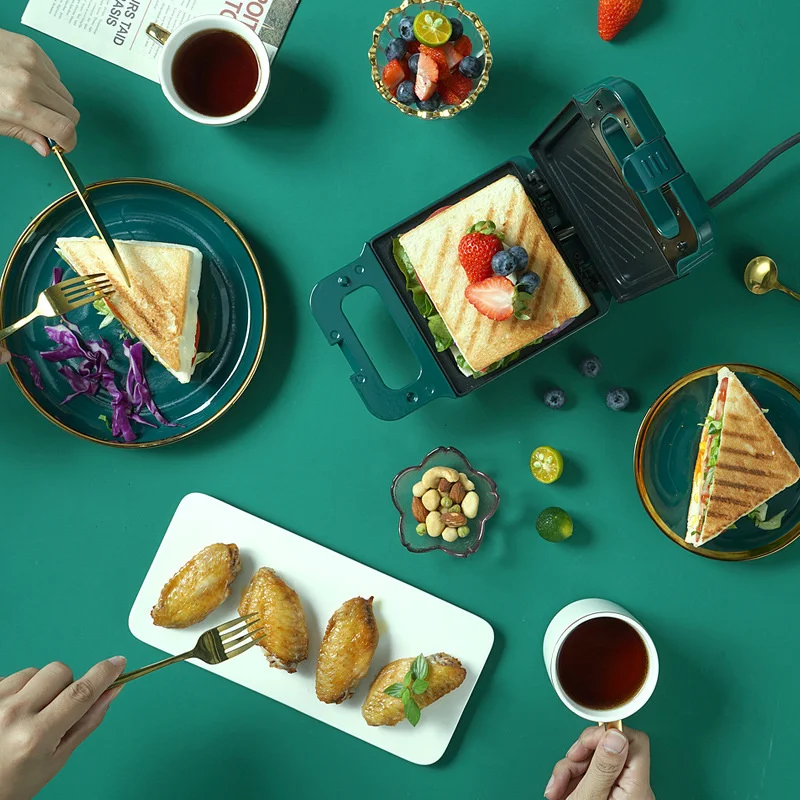 Machine à sandwichs électrique multifonction pour la maison, appareil pour petit déjeuner, Sandwich, grille-pain, crêpes et Donuts, haute qualité, MB37