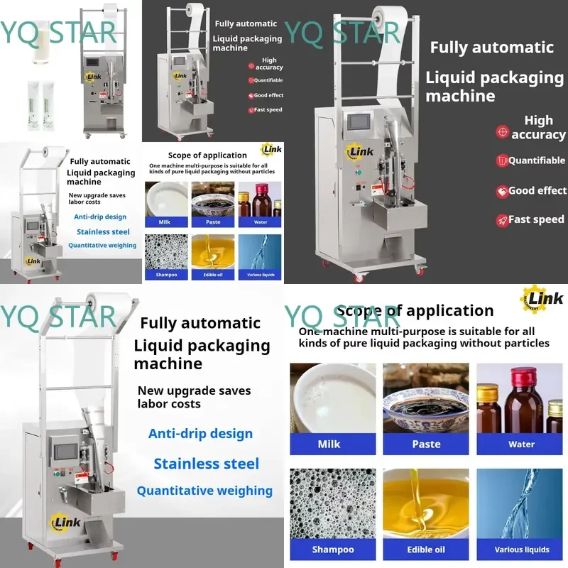 Automatic Sachet Water Filling Sealing Machine for Beverage Juice Milk Liquid Packaging Pouch Packing Equipment for Small