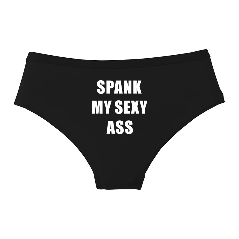 SPANK MY SEXY ASS Women's Cotton Underwear Sexy Lingeries For Women Cute Girl Briefs Female Soft Hot Underwear Ladies Underpants