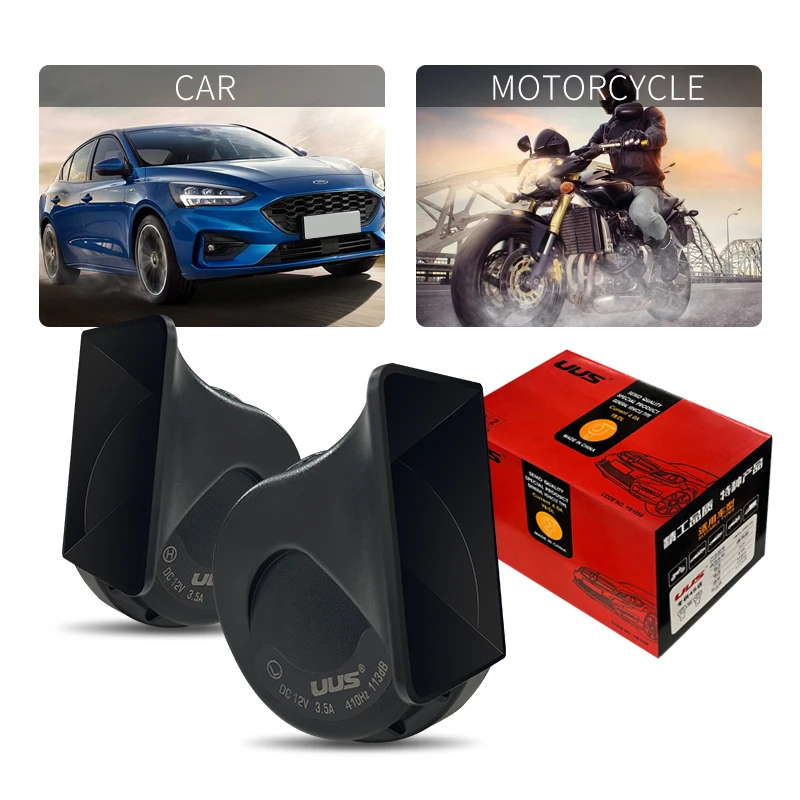 

Электрическая звуковая система 2-в-1, 24 В — двойные водонепроницаемые рожки-улитки (113 дБ), прямая посадка для BMW/мотоцикла — Plug & Play