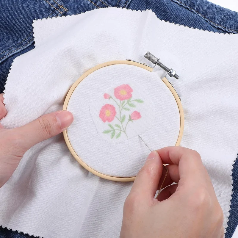 ตัวกันโคลงเย็บปักถักร้อยที่ละลายน้ําได้เหนียว 6 แผ่น ล้างกระดาษพิมพ์ละลายได้สําหรับงานปักพิมพ์