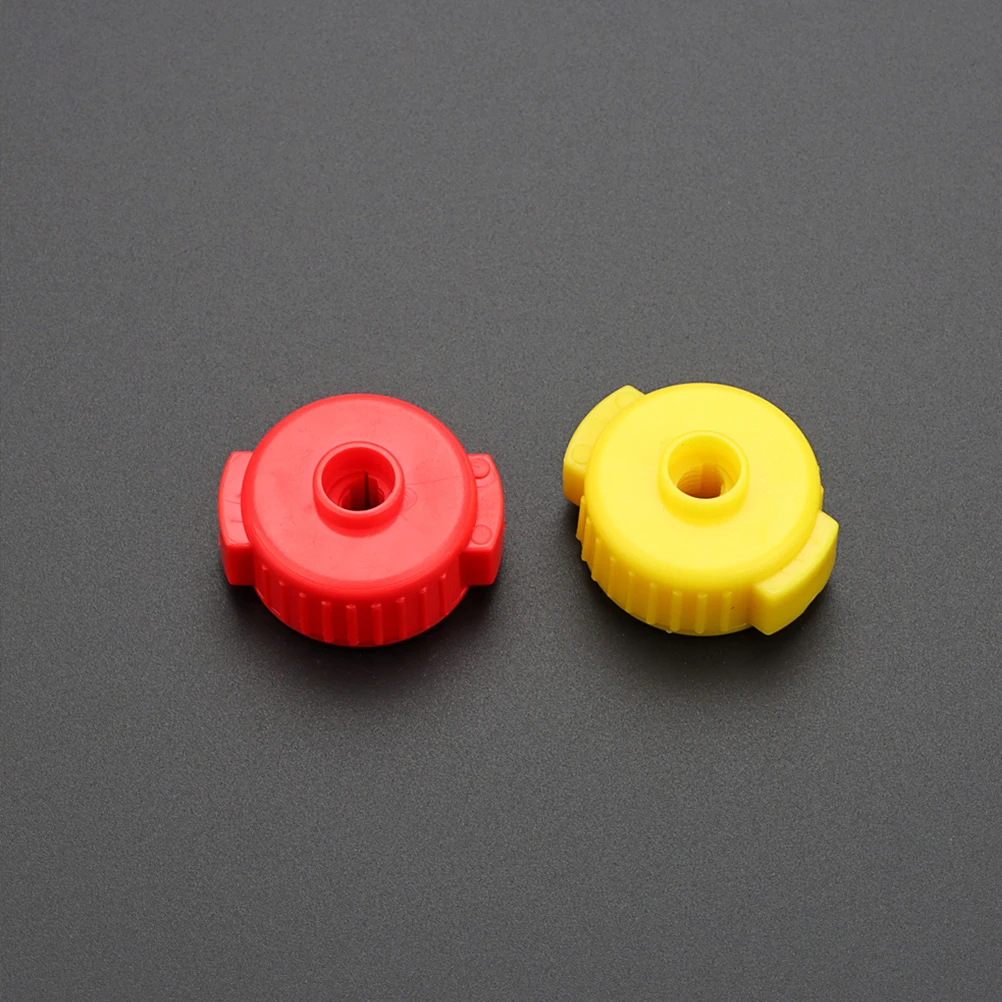 

2pcs Cymbal Installation Parts Quick Assembly Nuts Durable Plastic Replacement for Drum Accessories Red Yellow WC87