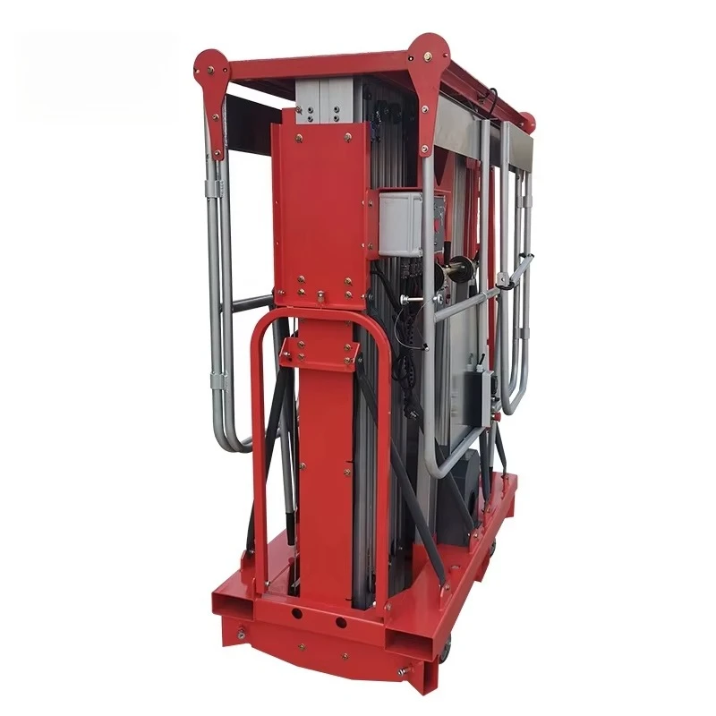 YG Customized Aerial Work Platform Lifter Painting Incline High-duty Steel Structure Electric Hydraulic Double Mast Telescopic L