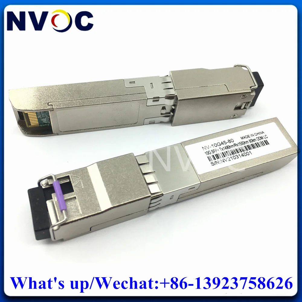 

10G Single Core WDM GBIC 10GBASE-BX-U/D 1490/1550nm 80km BiDi SFP+ LC Simplex SMF Optic Transceiver Compatible with Cisco/Dell