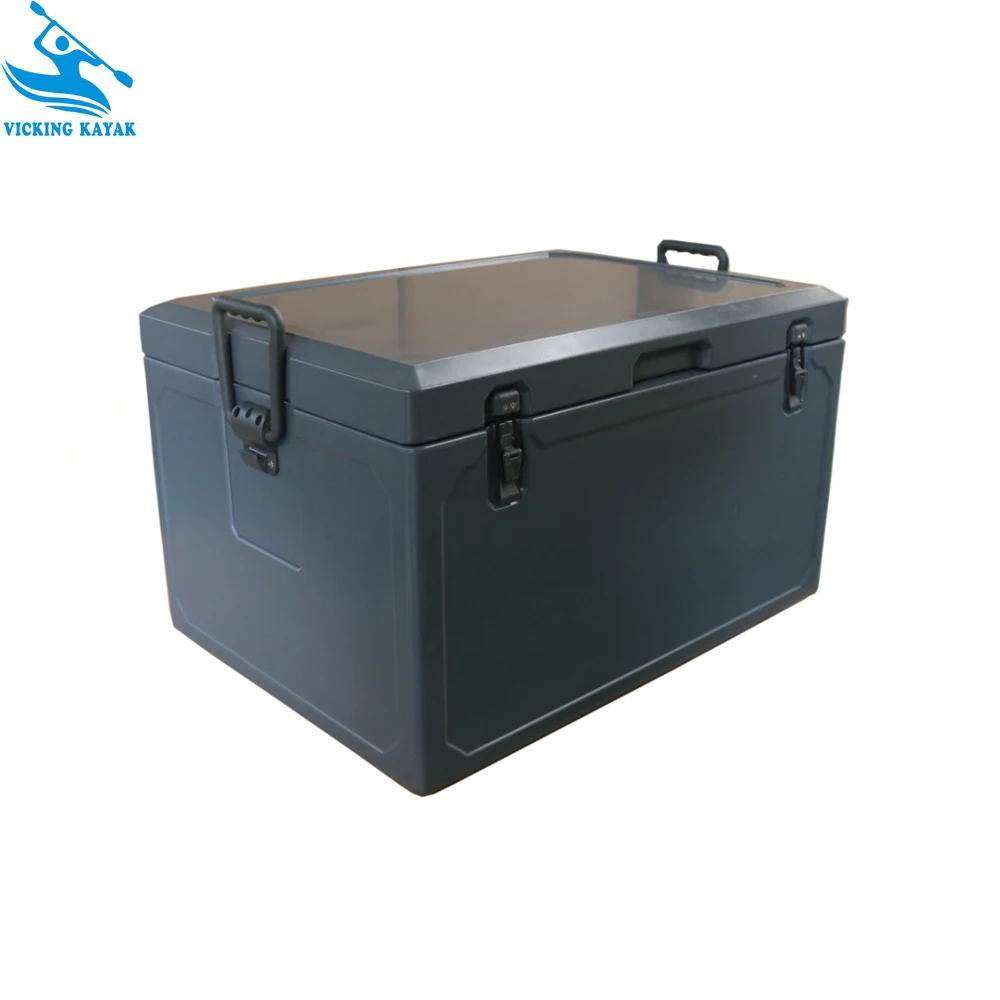 Portable 68L PE Insulated Camping Cool Box Leak-Proof Thermal Fishing Cooler With Custom Logo For Food Wine & Cans