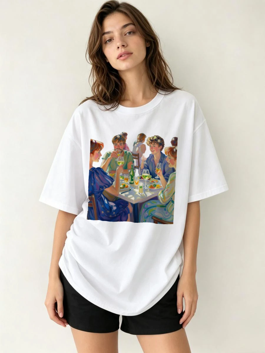 T-shirts pour femmes, imprimé carte géographique, hiver, voyage, navigation, aventure, exploration, découverte, parcours, étude académique