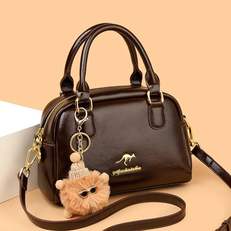 

​​Retro Bowling Tote Bag Crinkle Shoulder Purse Compact Silhouette Premium Caviar Grain Coffee Run Chic Essential​​