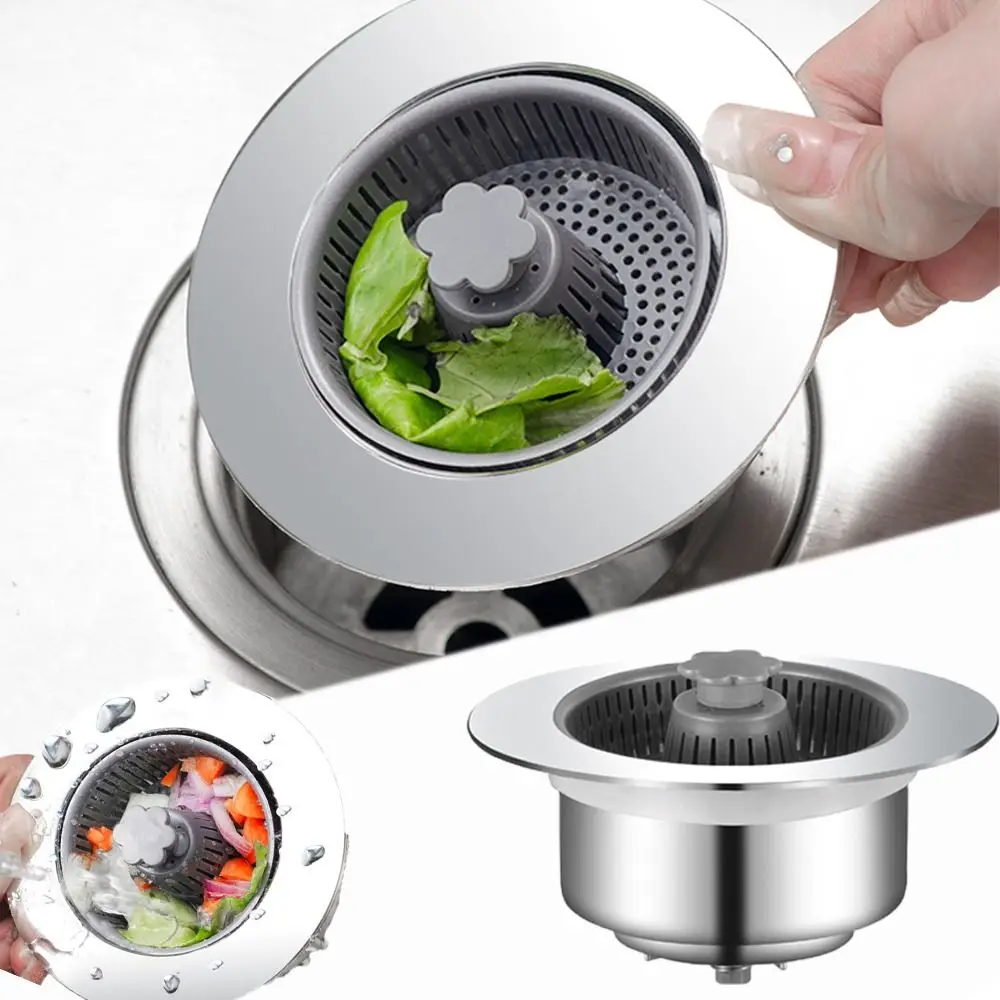 

Waste Drainer Sink Strainer Water Sink Plug Anti-clogging Sink Drain Filter Anti-Odor Kitchen Accessaries Sewer Strainer Stopper