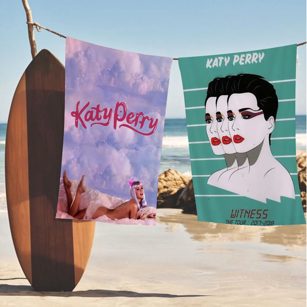 K-Katy Hot Singer P-Perry Microfiber Beach Towel Absorbent Quick Dry Soft Yoga Swimming Resort Mountain Climbing Towel