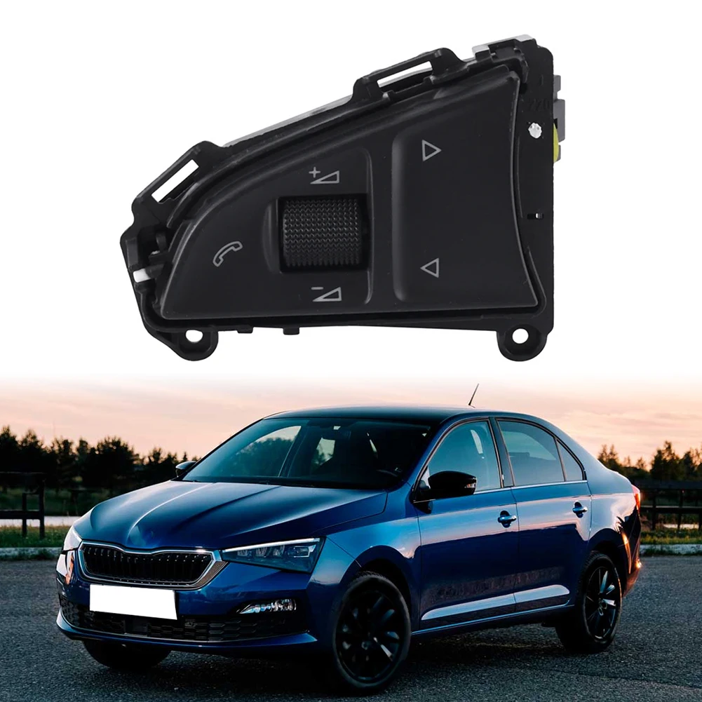 Cruise Control Switch 5E0919719C For Skoda For Fabia For Rapid For Citigo For Roomster Steering Wheel Button Replacement