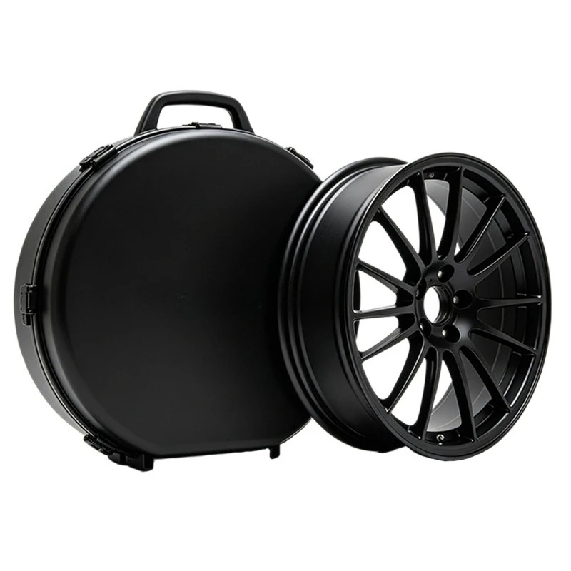 High-end aluminum frame wheel hub box, shock-proof wheel storage box for sports cars, one-click opening and closing portable