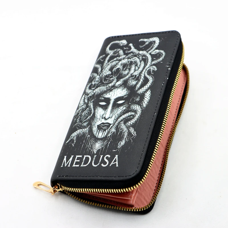 Moda Medusa Zip Carteira - Mulheres Bolsas Longas Bolsas Bolsa de Moedas Porta Cartões Carteira PU Billfold