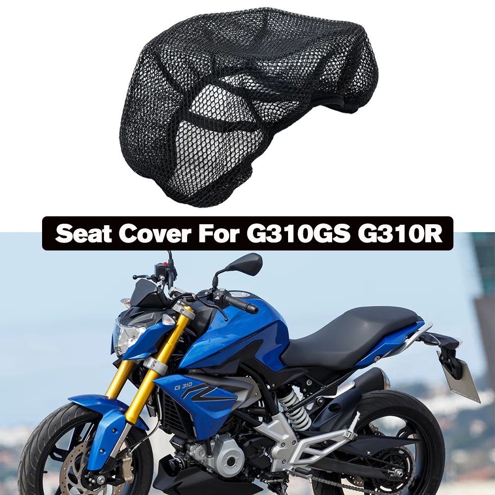 Oxford Fabric Seat Cover For BMW G310R G310GS Anti-Slip Waterproof G310 R GS 310 Motorcycle Saddle Parts Breathable Mesh Cushion