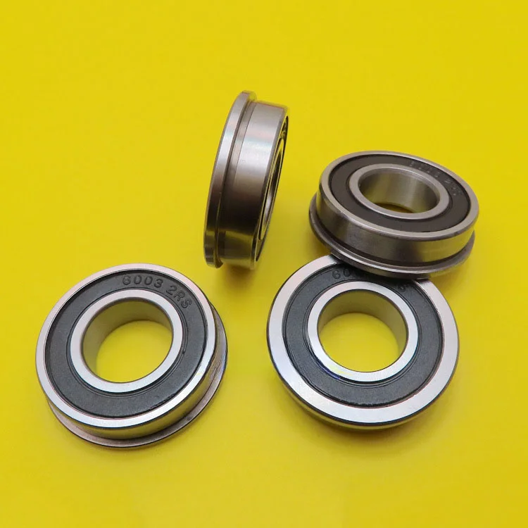 Steel Flange Bearing F6003 20-2RS 20x35x11 12.8mm Double Sealed Ball Bearing for Industrial Machinery and Motors