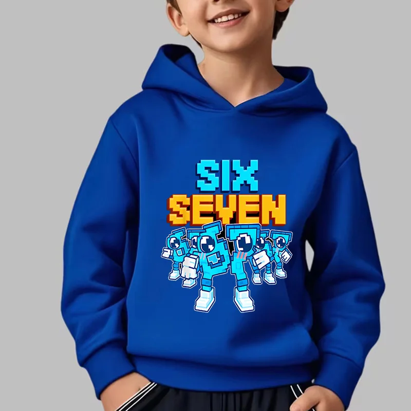 Autumn Funny Meme Pullovers Children's Fashion Cute Sweatshirts for Boys Six Seven 67 Brainrot Print Y2k Hoodies Kids Clothes