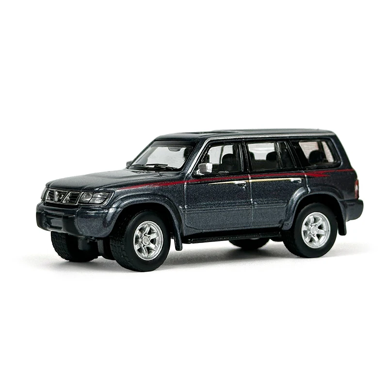 

1:64 литая модель автомобиля Nissan патруль 1998 Y61, масштаб 1/64, металлические литая Миниатюрная модель автомобиля Paudi, игрушечные модели мужских искусств