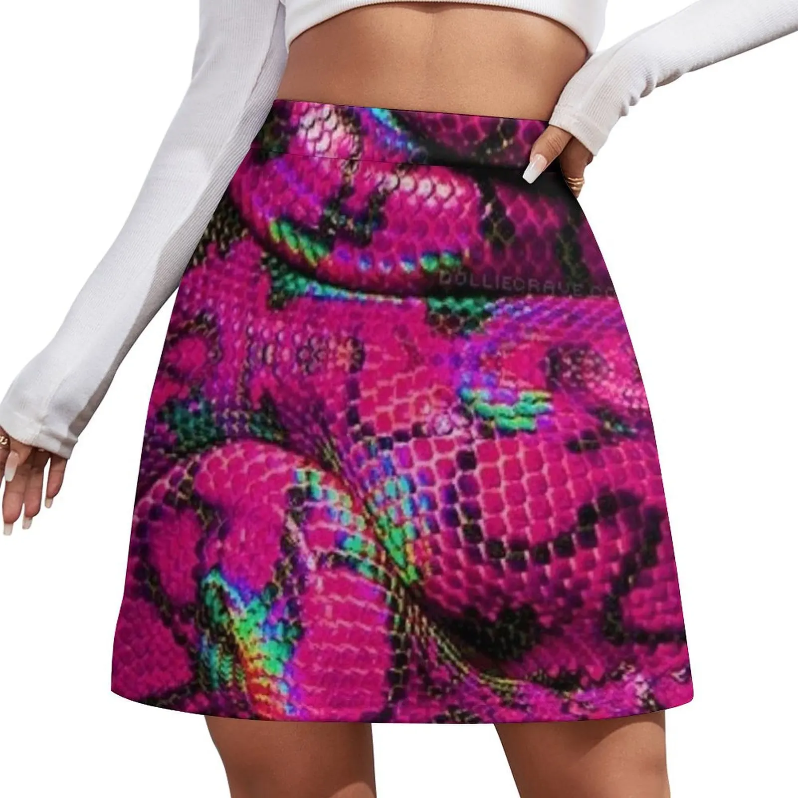 Pink Snake Mini Skirt Skort for women midi skirt for women korean summer clothes
