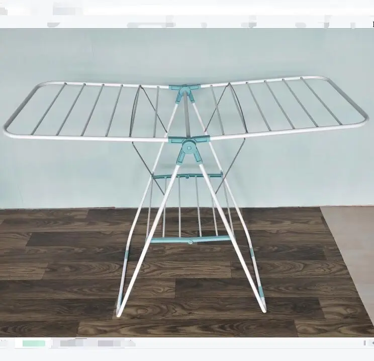 

Indoor Outdoor Iron Laundry Hanger Folding Clothing Clothes Drying Rack Hanger Cloth Dryer with Powder Coated Finished