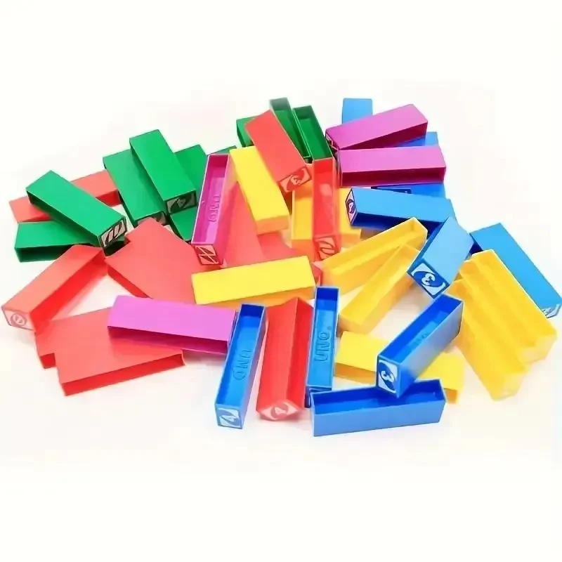 UNO Stacko Game Stacking Color Tower Family Party Interactive Parent-Child Puzzle Boardgame Kids Build Draw Learn Toys