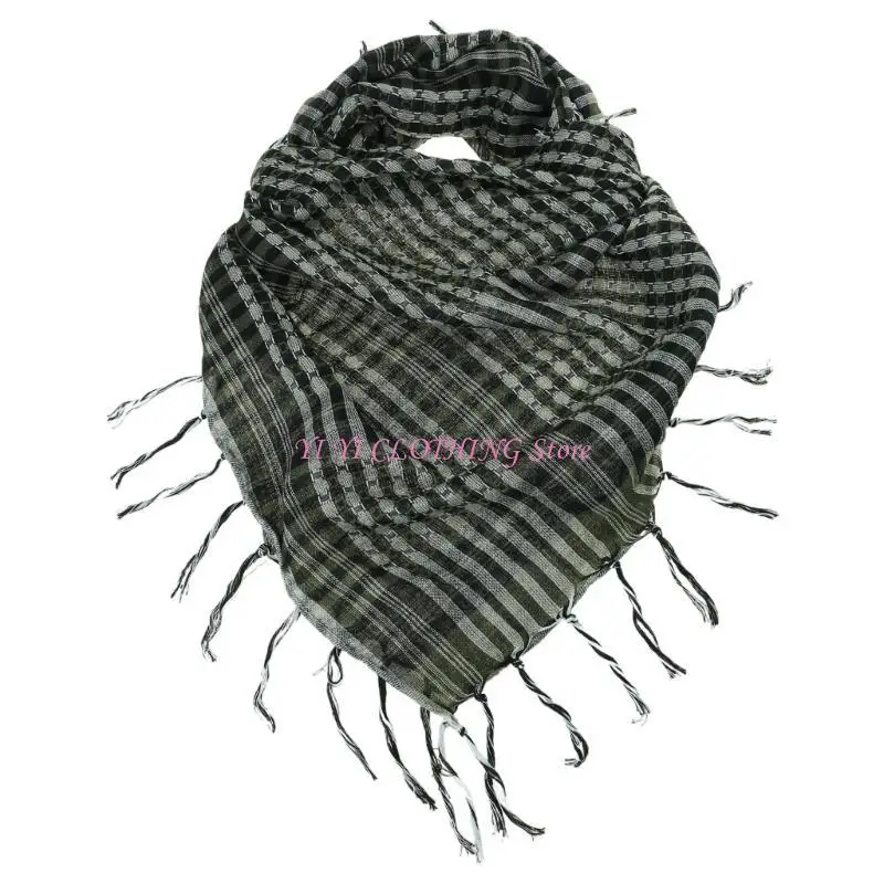 

N5KF Arab Woman Kerchief Middle East Scarf Outdoor Breathable Turbans Multi Purpose Headscarf Driving Dustproof Kerchief