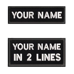 Rectangular Personalized Name Patch Stripes Badge tags Different Sizes Iron On Or Hook Loop Embroidered Military Name Patches