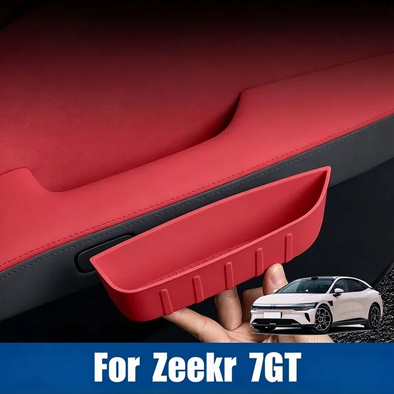 For Zeekr 7GT 2025 2026 Car Door Side Insert Storage Box Small Item Holder Anti-Scratch Door Pocket Tray Interior Accessories