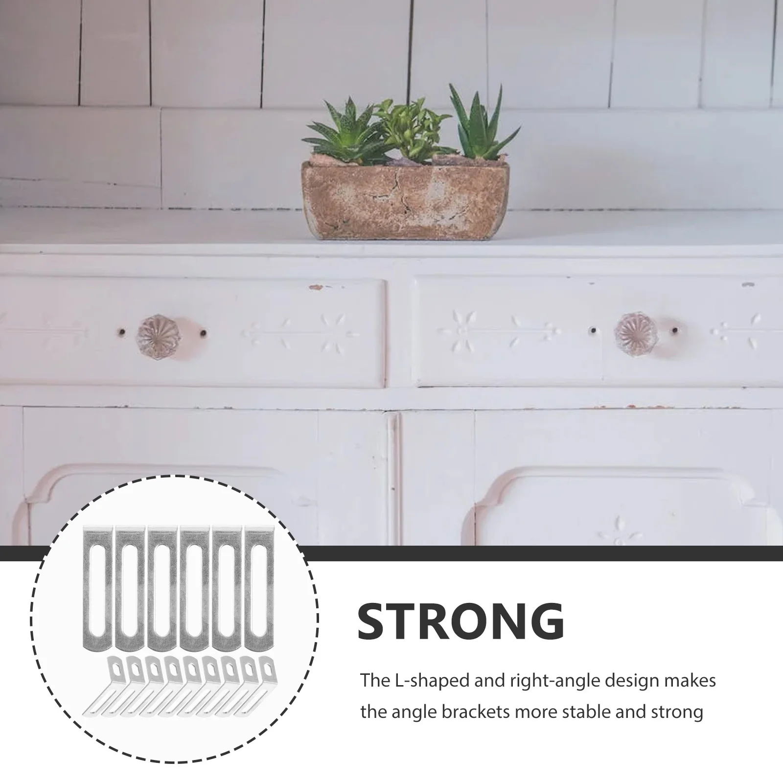 

20Pcs Strong L Brackets for Wood Heavy Duty Corner Braces Right Angle Iron Supports for DIY Furniture Fixing Projects