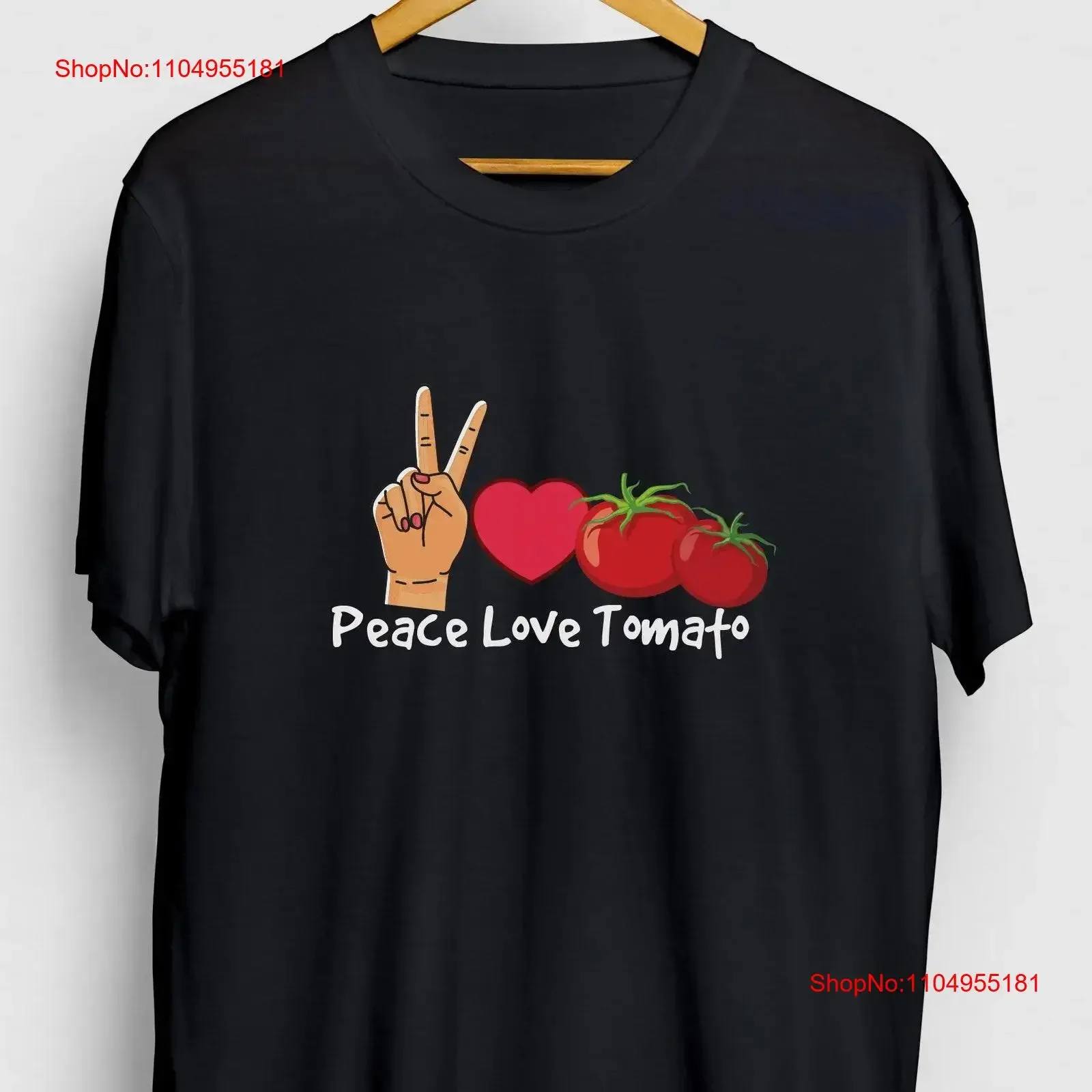 

Футболка с помидорами Love Lover Vegan Peace Молодежная винтажная стираная уличная одежда Растянутая мужская унисекс Удобная модная стильная одежда