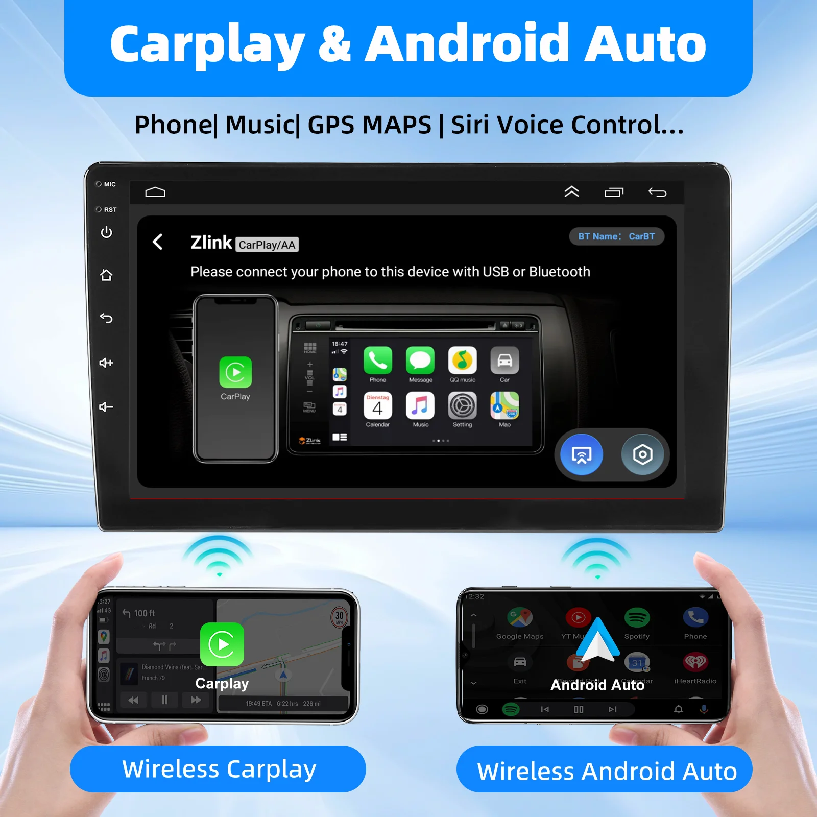 ESSGOO Carplay Android 14 Android Auto Radio für Peugeot 308 308 SW 408 RCZ 2007-2015 Auto-Intelligenzsysteme 2din Autoradio – Detail 9