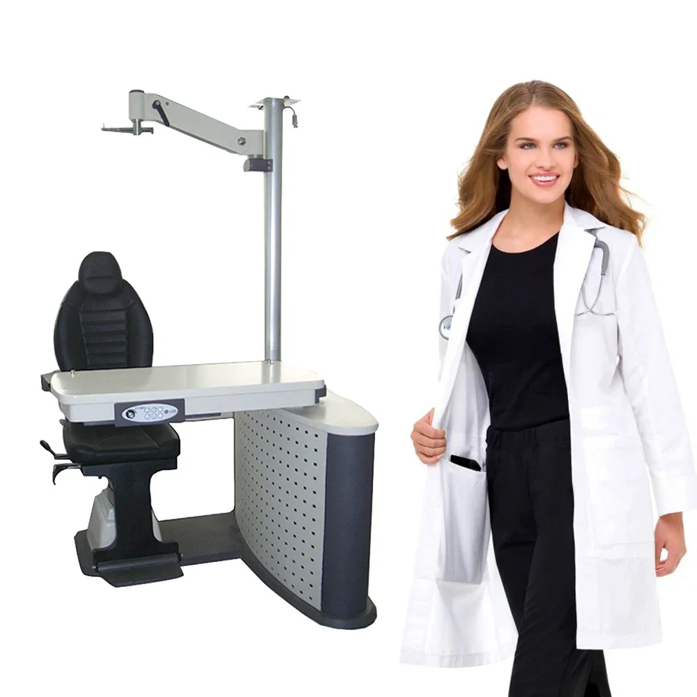 Supporting the placement of two instruments, a professional ophthalmic station CT-360  refracting unit