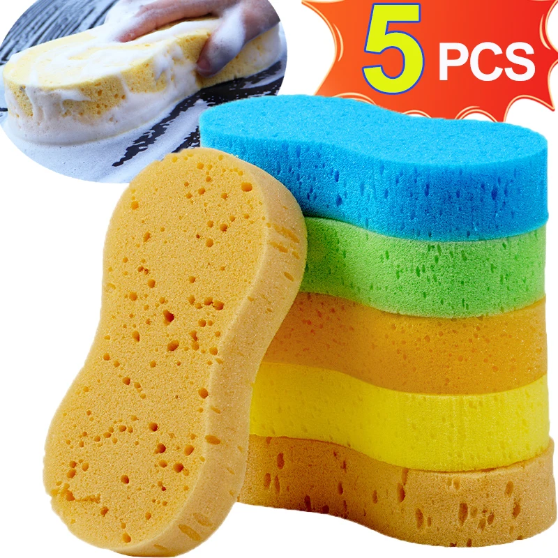 Large Car Washing Sponge Honeycomb Cleaning Sponge Soft High Density Foam Sponges for Auto Detailing Care  Motorcycle Clean Tool