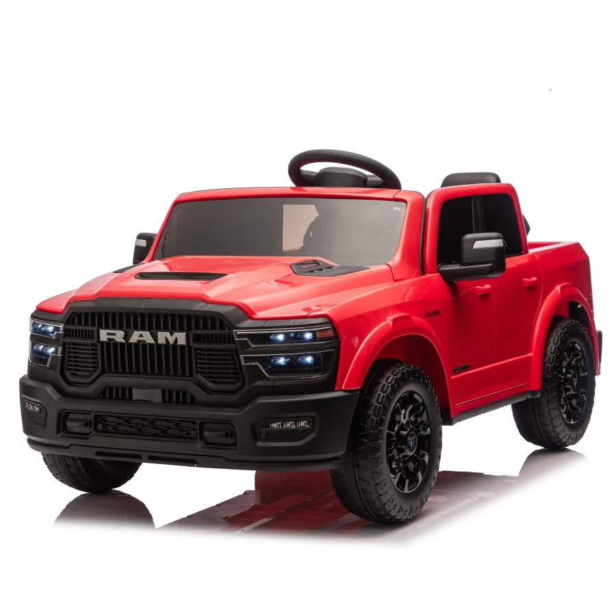 

24V 160W Officially Licensed Dodge RAM 2500 Design 2-seater Ride On Truck W/ Remote Control W/2WDand4-Wheel Suspension Storage