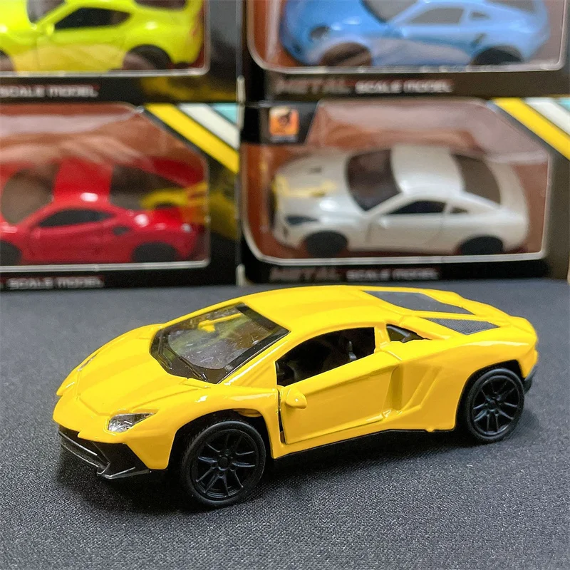 1:43 Alloy Racing Car Model Children Toy Mini Simulation Car Door Opened with Pull Back Decoration Collectable Model Toy for Kid