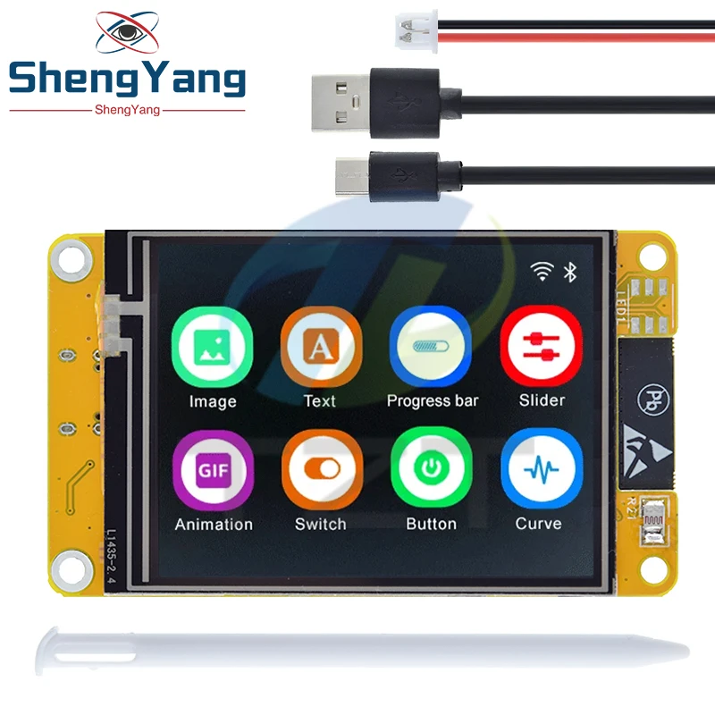 Imagem -02 - Tzt Tela Inteligente com Toque Wifi e Placa de Desenvolvimento Bluetooth 24 em Lcd Módulo Tft Wroom Esp32 Lvgl 240*320