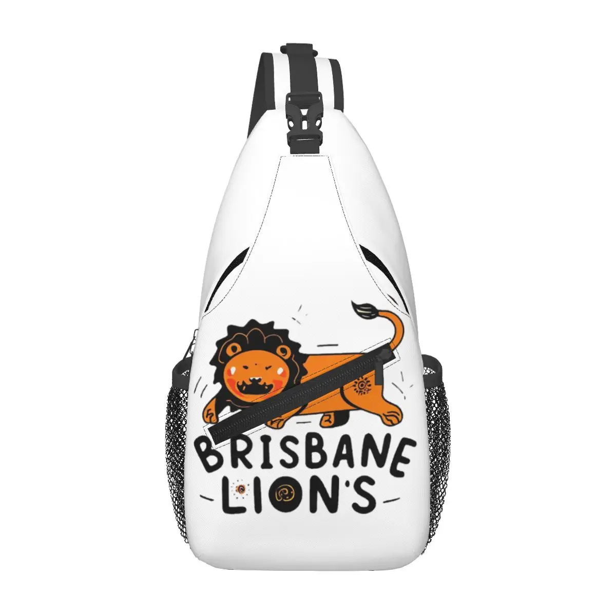 Brisbane Lions Chest Bag Men Sling Crossbody Backpack Chest Bag Travel Hiking Daypack Shoulder Bag