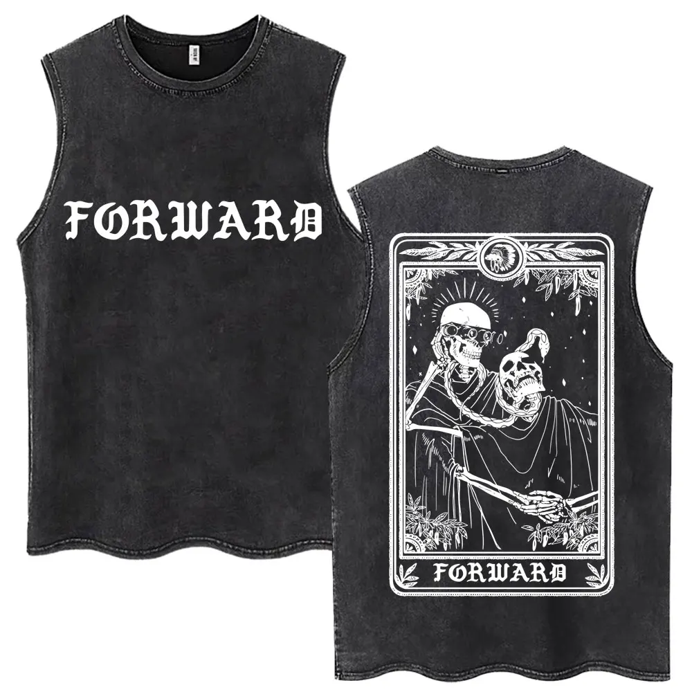 Forward Observations Group Washed Tank Tops Skeleton Military Assistance Command Vests Men Women Cotton Loose Sleeveless T Shirt
