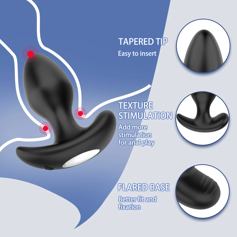 Prostate Massager Vibrating Butt Plugs for Women Wireless Remote Control Anal Plug Vibrator G-spot Stimulator Sex Toys For Men